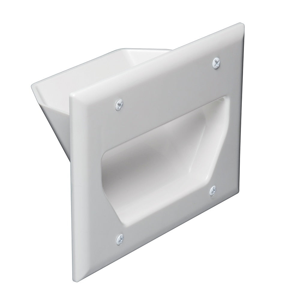 3-Gang Recessed Low Voltage Cable Plate, 3-Gang Recessed Low Voltage Cable Plate,